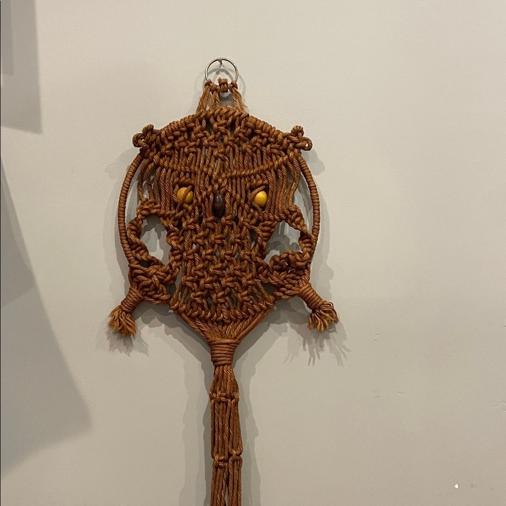 Handmade Macramé Owl Wall Hanging